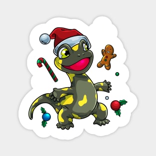 Sweet Christmas fire salamander Magnet