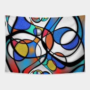 Abstract of many shapes Tapestry