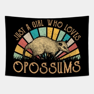 Urban Wildlife Whispers Just A Girl Who Loves Opossum for Admirers Tapestry