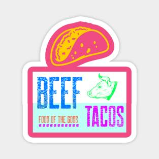 Beef Tacos Design Magnet