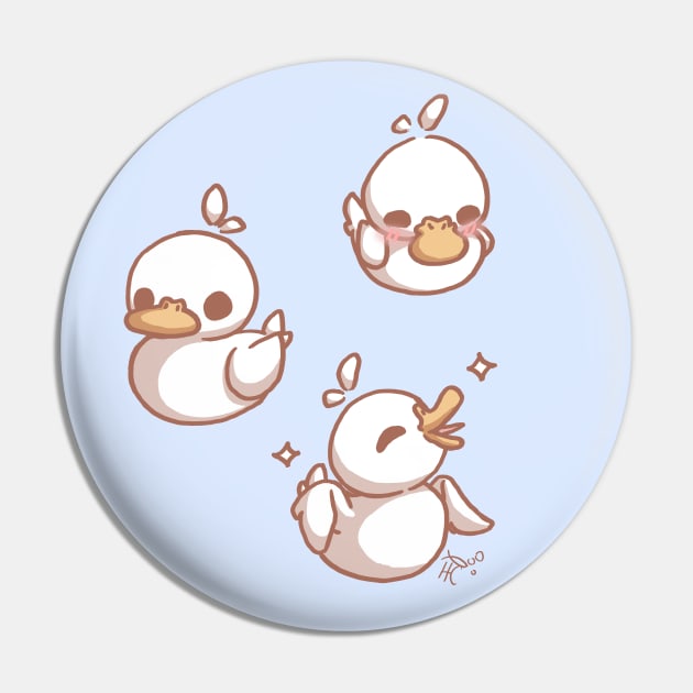 Happy Duckies Pin by Pudica