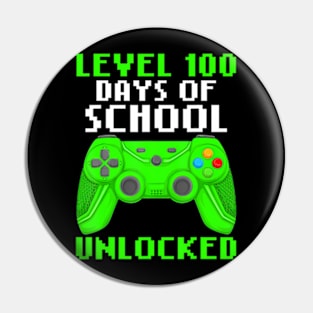 Level 100 Days Of School Completed Gaming Controller Pin