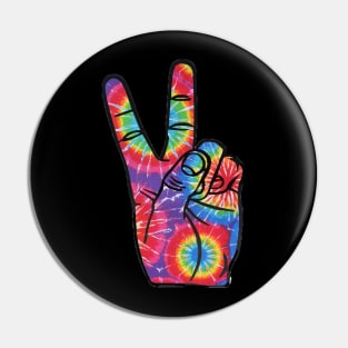 Tie Dye Peace Sign Pin