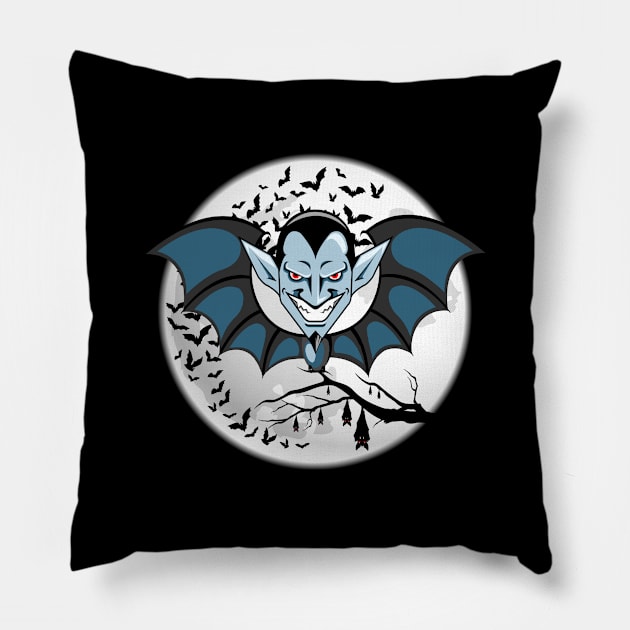 BATMONSTER (Drac) Pillow by GardenOfNightmares