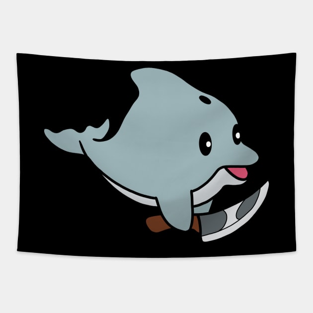 Dolphin with knife! Tapestry by Anime Meme's