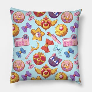 Sailor moon Pattern - Light Blue Version Pillow