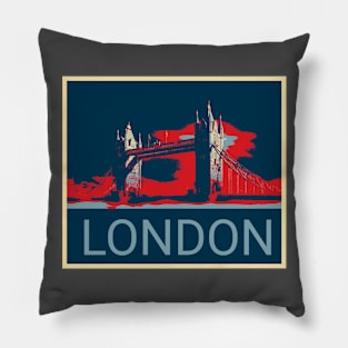 London - Shepard Fairey style design Pillow