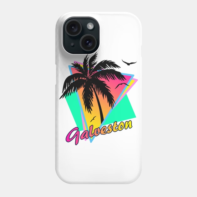 Galveston Cool 80s Sunset Phone Case by Nerd_art