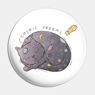 Cosmic Dreams Cat Pin