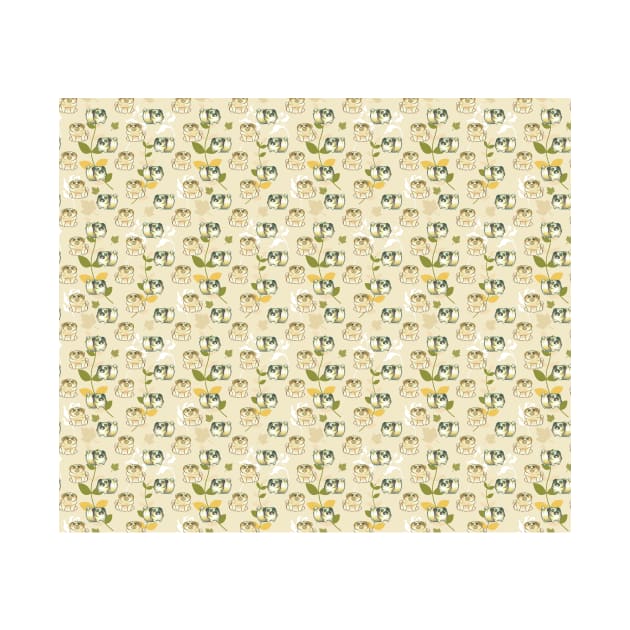 Green Leaf Pug Pattern by saradaboru