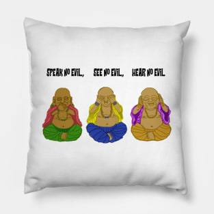 Three Wise Buddhas Pillow