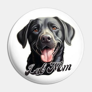 Black Lab Mom T-Shirt - Dog Lover Gift, Pet Parent Apparel Pin