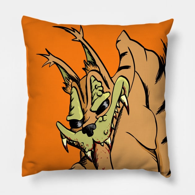 Creeper Parody Series: Gorefield Pillow by G Squared Art