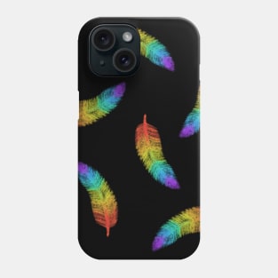 Technicolour Feathers Phone Case