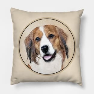 Nederlandse Kooikerhondje Painting - Dog Art Pillow