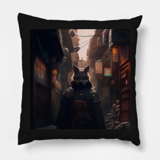 The Urban Ninja Cat Pillow