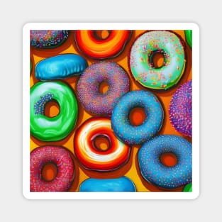 Colorful Donuts Orange Magnet