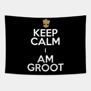 Keep Calm and I Am Groot Tapestry