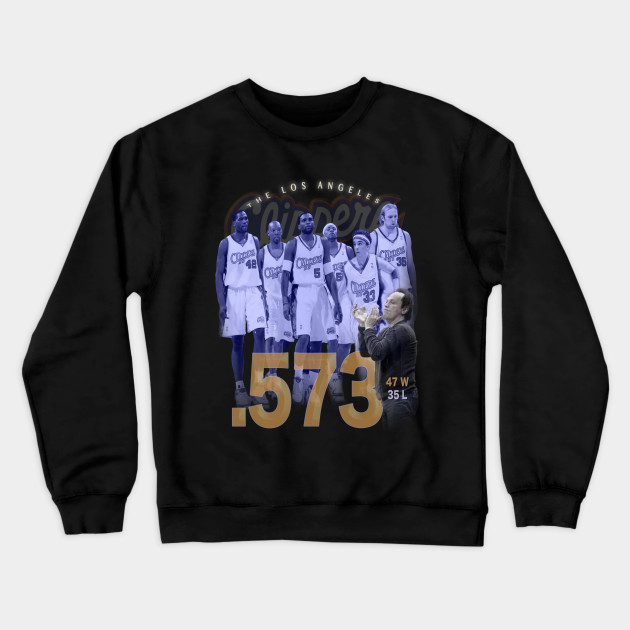 Lab Collection La Clippers La Clippers Basketball Vintage Black Tonal Crewneck Sweatshirt