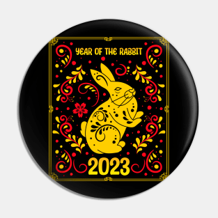 Good Luck Zodiac Happy Chinese New Year of the Rabbit 2023 Pin