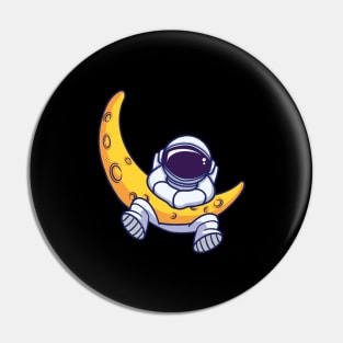 Astronaut With Sickle Moon Pin