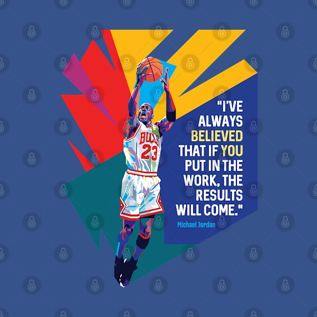 Michael Jordan White Jersey Quote by Laksana Ardie Store