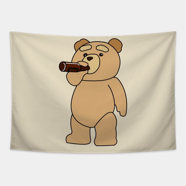 Beer and Bear Tapestry by geeklyshirts