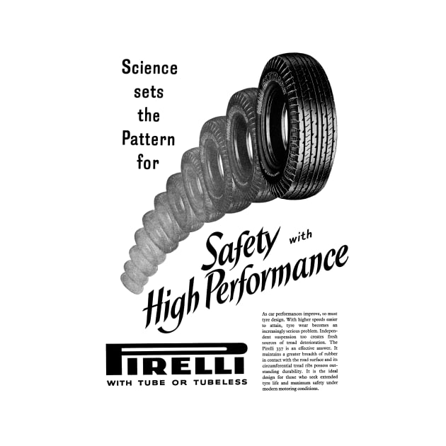 Vintage Pirelli tyre advert by Random Railways