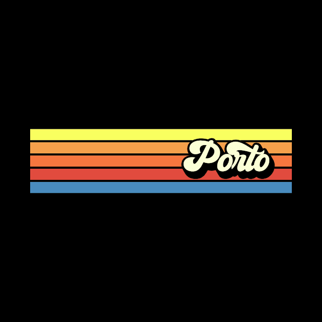 Porto Portugal retro vintage stripe design by Happy as I travel