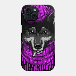 Bad Wolf Cartoon Purple Phone Case