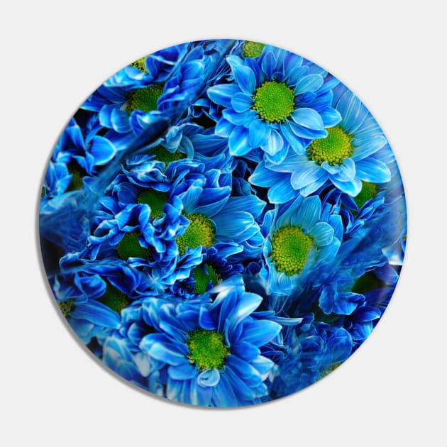 Blue Flowers Pin by SashaRusso