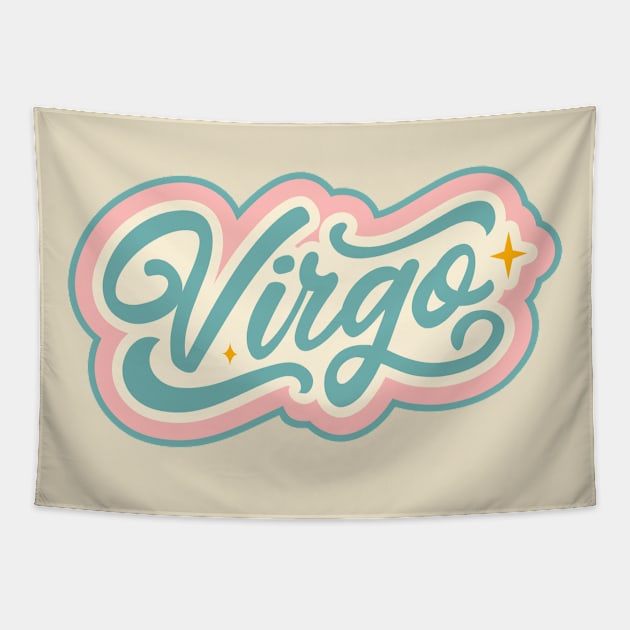 Virgo Birthday retro Tapestry by Positively Petal Perfect 