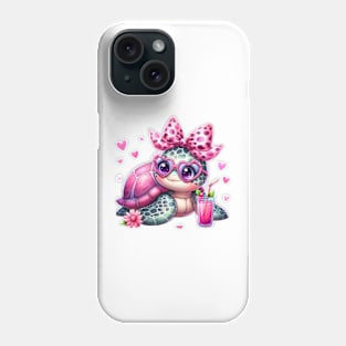 Valentine Turtle Drinking Ice Cream Phone Case