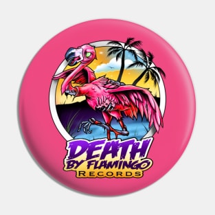 Death By Flamingo Main Logo Pin