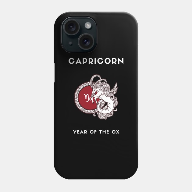 CAPRICORN / Year of the OX Phone Case by KadyMageInk