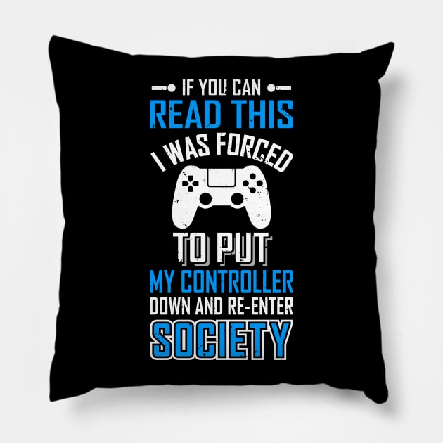 Video Gamer Lover Pillow by PixelArt