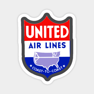 Retro United Airlines Magnet