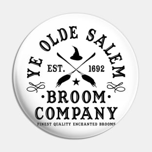 Wiccan Occult Witchcraft Salem Broom Company Pin