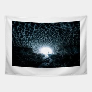 Ice Cave in the Mountains - Landscape Photography Tapestry