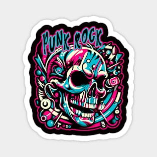 Rhythmic Rebellion: Punk Rock Vector Tribute Magnet