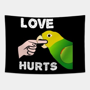 Love Hurts Double Yellow Headed Amazon Parrot Tapestry