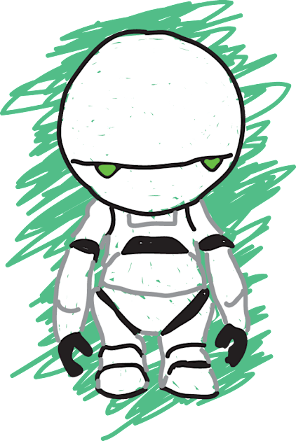 MARVIN THE PARANOID ANDROID Kids T-Shirt by  Iain the human