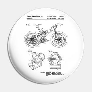 Mountain Bike Patent Inventors Black Pin