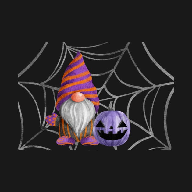 Halloween Gnome with Purple Pumpkin by 2CreativeNomads