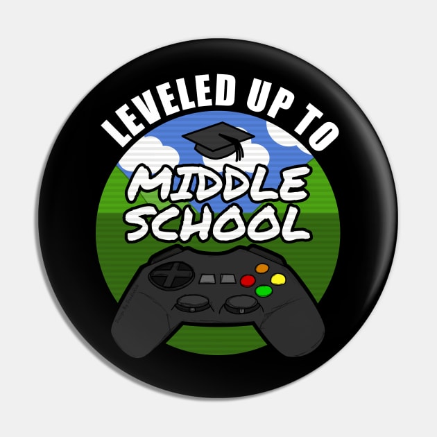 Leveled Up To Middle School Gamer Gaming 2021 Pin by doodlerob