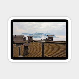 Rooftops in Sauris di Sopra, Italy Magnet