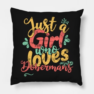 Just A Girl Who Loves Dobermans Gift product Pillow