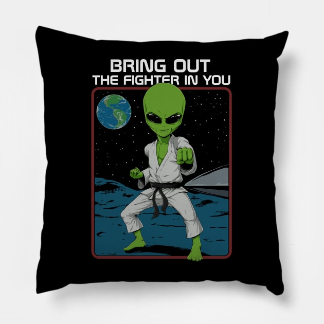 Bring Out The Fighter In You Pillow by d.legoshin.art