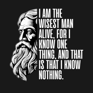 Socrates I Know Nothing Quote T-Shirt