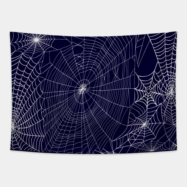 Spooky Spider Web Halloween Costume Tapestry by Finji